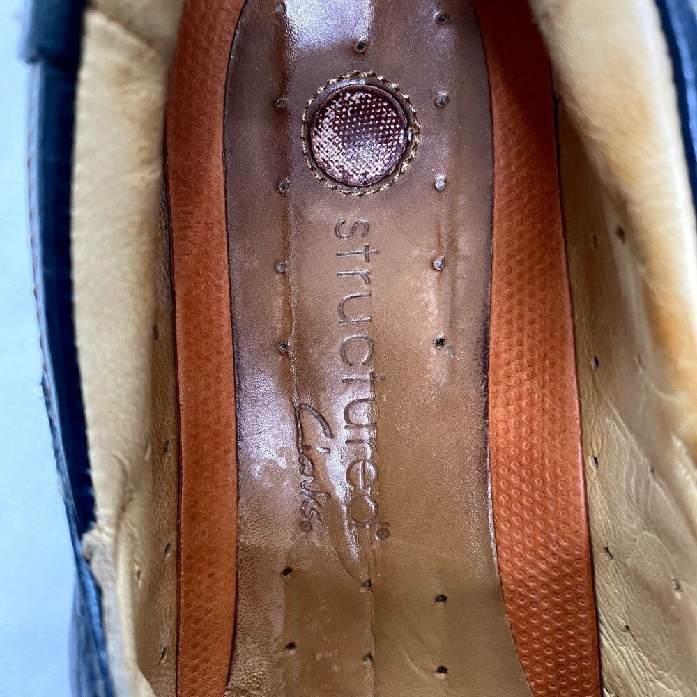 Clarks Un.Loop Unstructured Leather Slip On Shoes… - image 3